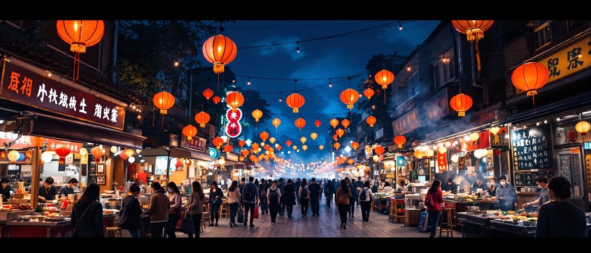 动漫王国专题合集：人间烟火夜市灯笼与蒸汽